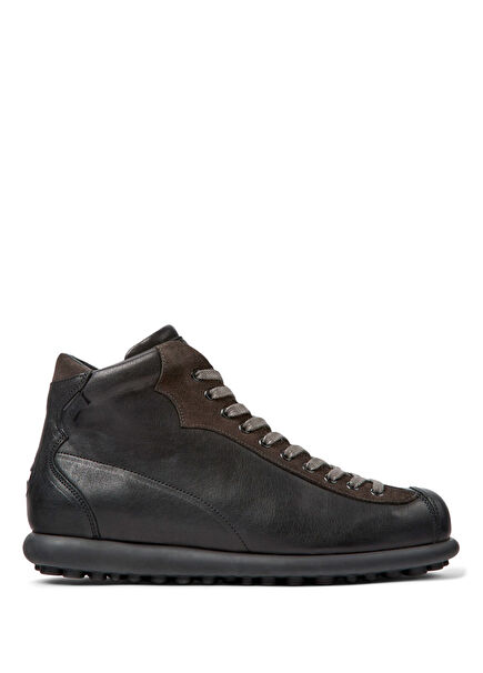 Pel Black Leather Men's Shoe