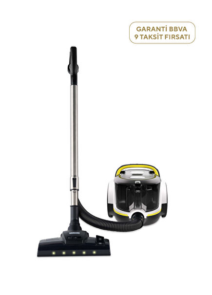 VCC 6 CycloneX DualControl B&W Toz Torbasız Turbo ve LED Başlıklı Elektrikli Süpürge