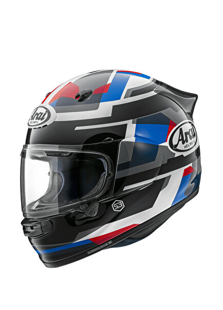 Quantic Abstract Blue Unisex Indoor Motorcycle Helmet
