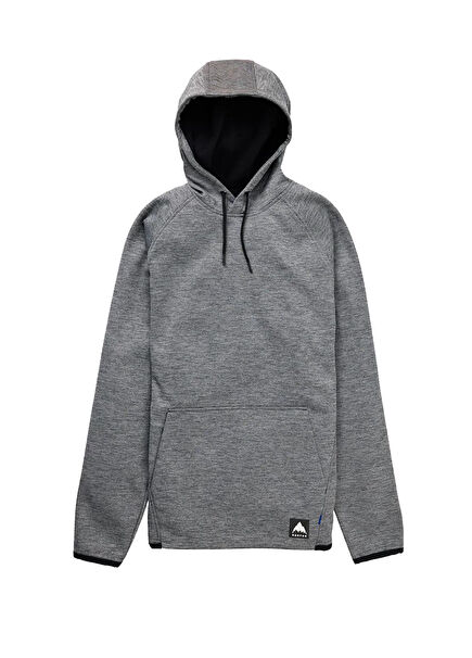 Crown Weatherproof Pullover Gri Polar Kapüşonlu Erkek Spor Sweatshirt