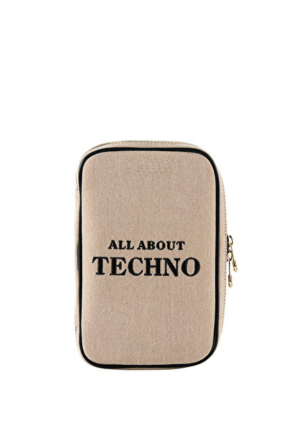 California Bej Siyah Mini Çanta