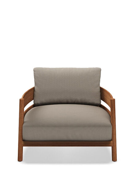 Haven Rainy Grey Teak Ağacı Bahçe Tekli Koltuk