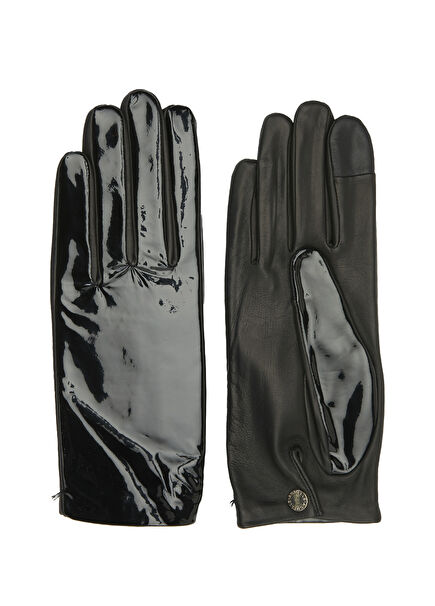 Funky Black Women's Leather Gloves