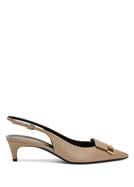 Taupe Leather Heels