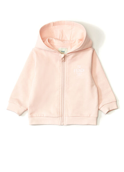 Light Pink Hooded Unisex Baby Sweatshirt