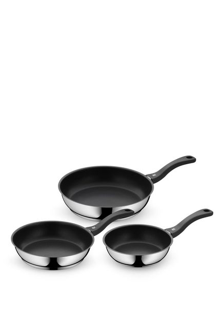 Devil Silver Ceramic 3-Piece Pan Set