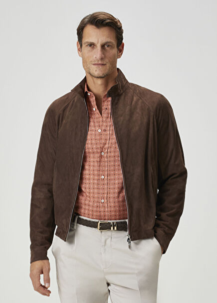 Kahverengi Süet Mont