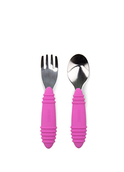Fuchsia Steel Kids Cutlery Set