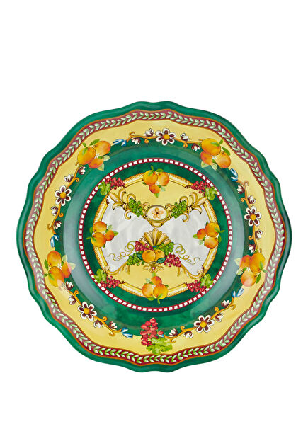 Carpe Diem Green Melamine Serving Bowl 35 cm