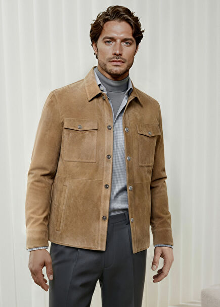 Camel Suede Shirt