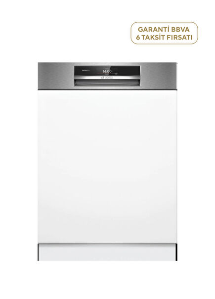 SMI8ZDS81T Serie 8 Inox Semi-Built-in Dishwasher with 8 Programs