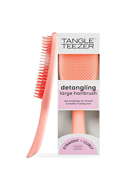 The Ultimate Wet Detangler Large Peach Hair Brush
