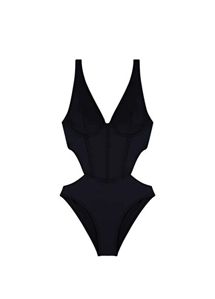 Anaïs Black Underwire V-Neck Women's Swimsuit