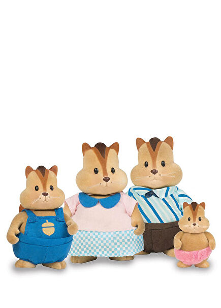 Striped Squirrel Family 5 Piece Toy