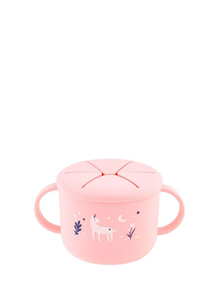 Unicorn Detaylı Pembe Çerez Taşıma Kabı Seti