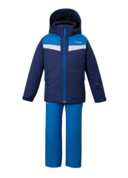 V Yoke Junior Two-piece Mavi Erkek Çocuk İki Parça Kayak Takımı