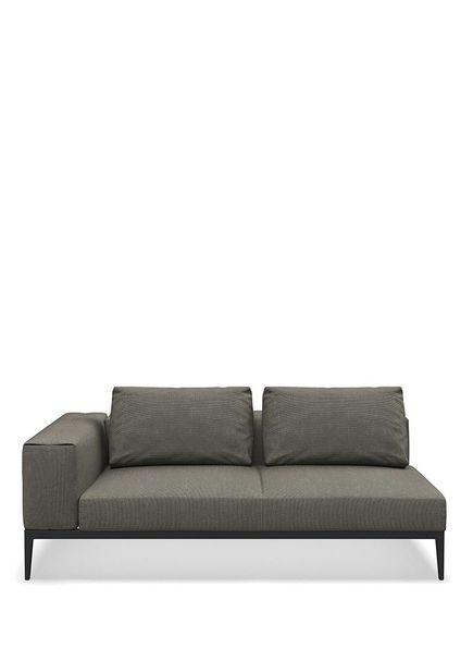 Grid Meteor Left/Right Module Garden Sofa 206 x 103 cm