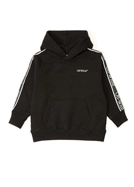 Siyah Kapüşonlu Erkek Çocuk Sweatshirt