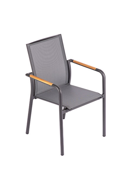 Misto Antrasit Alüminyum Bahçe Sandalyesi