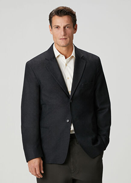 Koyu Gri Kaşmir Ceket