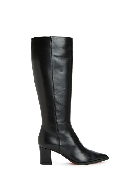 Siyah Kadın Deri Çizme