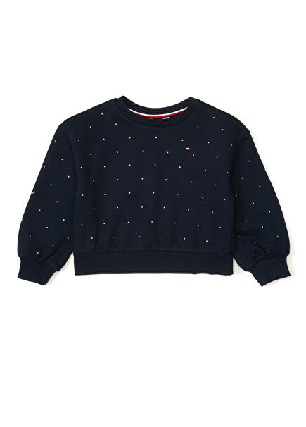 Festive Stud Relaxed Blue Girls' Shirt