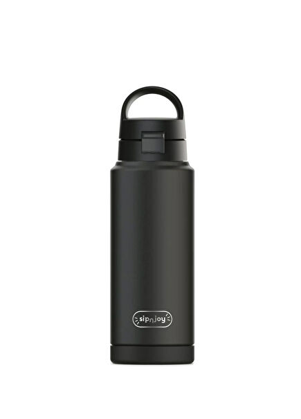 Siyah Çelik Su Termosu 750 ml 