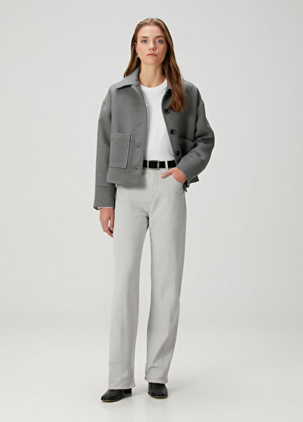 Grey Straight Cut Jeans