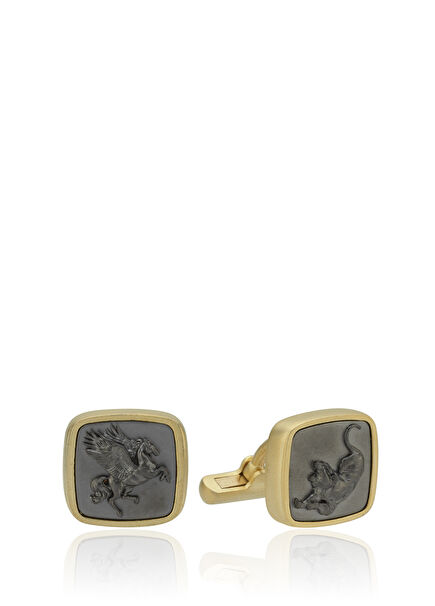 Pegasus & Tiger 925 Sterling Silver Men's Cufflinks