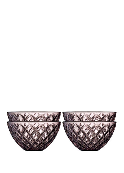 Sorrento Pink Glass Set of 4 Bowls