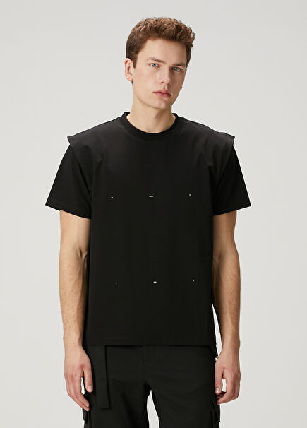 Black Logo Detailed T-Shirt
