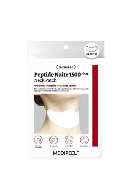 Premium Peptide Naite 1500 Shot Neck Patch 1 Yaşlanma Karşıtı Boyun Bandı 4 x 3,5 g 