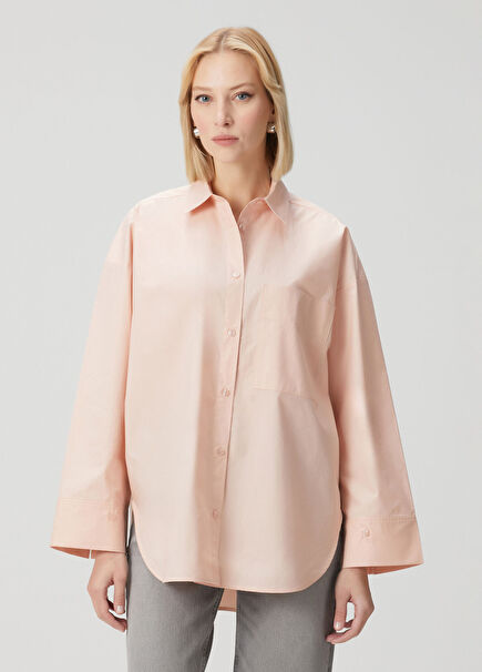 Derris Şeftali Organik Pamuk Gömlek