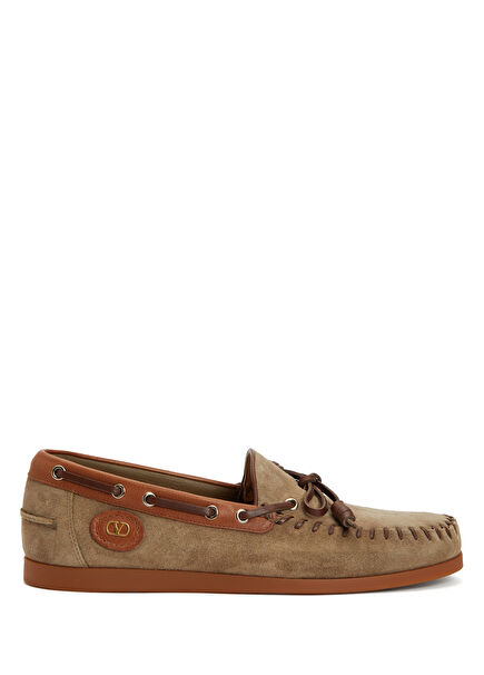 Khaki Men's Leather Loafer