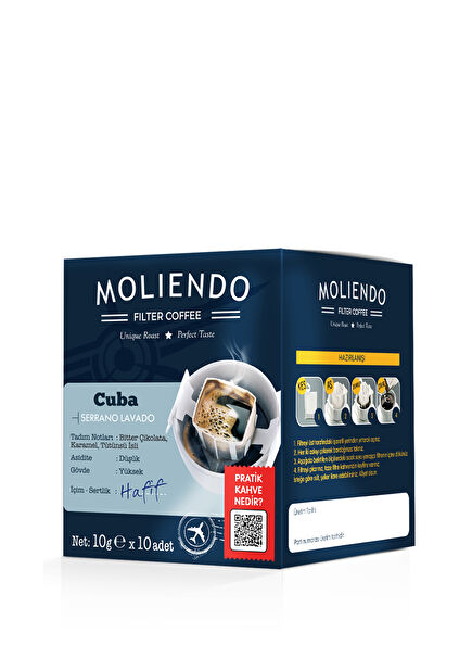 Cuba Serrano Lavado Instant Filter Coffee 10x10 gr