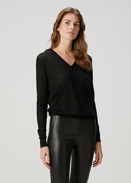 Black Silk Sweater