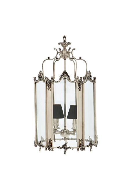 Dufour Gümüş Cam Avize