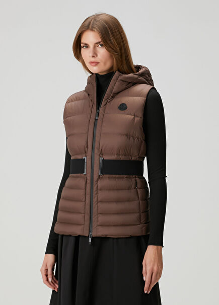 Melia Kahverengi Kapüşonlu Yelek