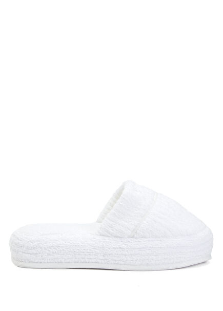 White Terry Slippers