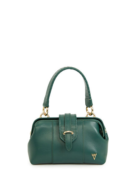 Mini Nubes Green Women's Leather Bag