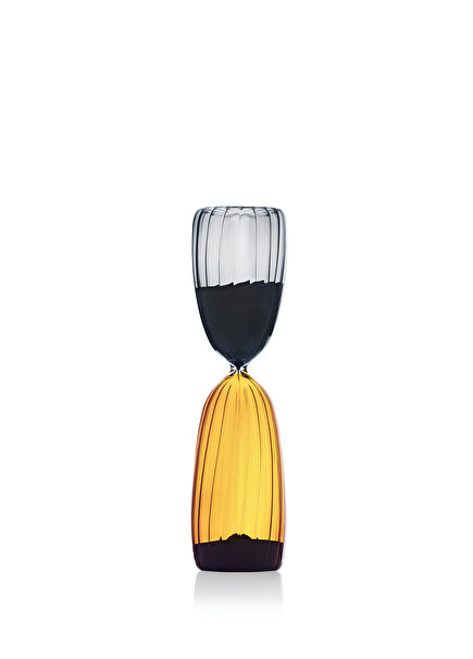 Times Smoke and Green Glass Hourglass 25 x 6 cm