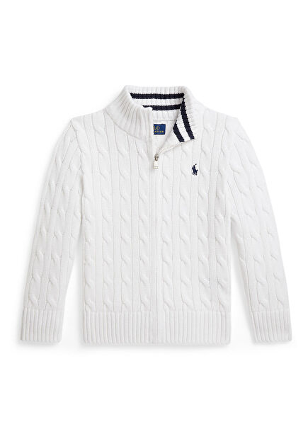 White Boys' Knit Cardigan