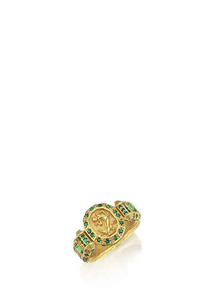 Caesar 18K Gold Plated Silver Women's Ring