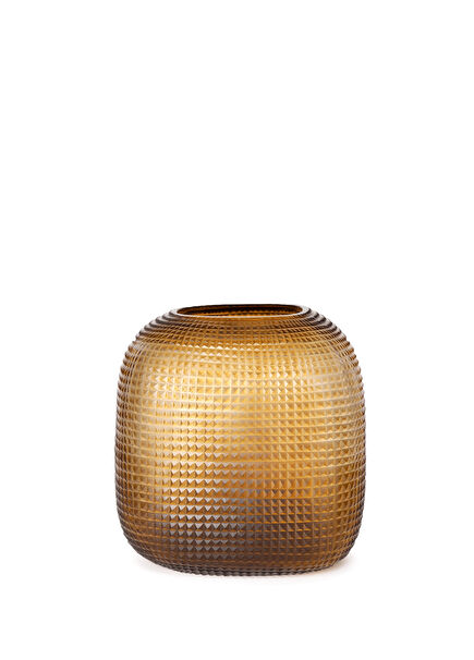 Somba Clear Dark Brown Glass Large Size Vase