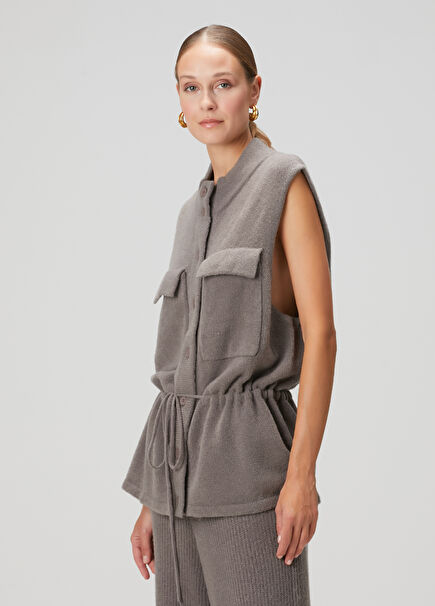 Gri Yün Yelek