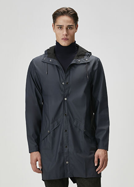 Lacivert Kapüşonlu W3 Yağmurluk