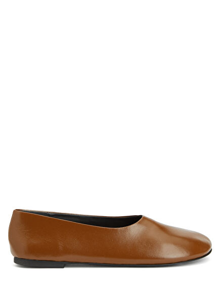 Tan Leather Ballet Flats