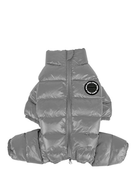 Puffer Gri Köpek Tulumu