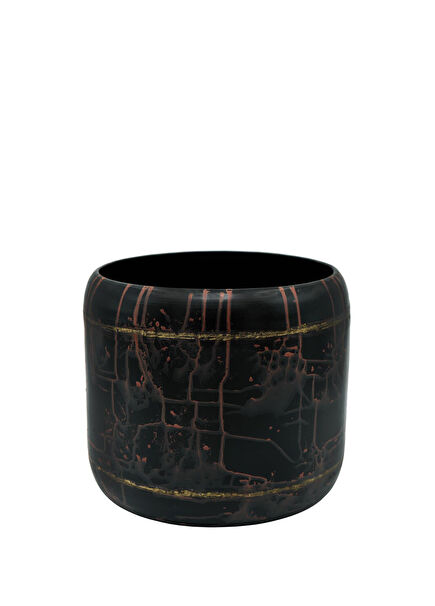 Arwin Siyah Metal Saksı 26x22 cm