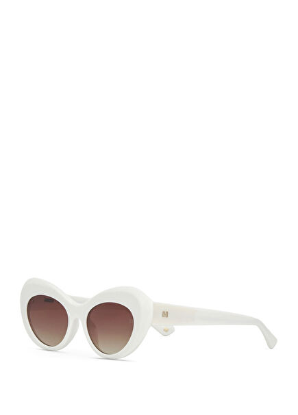 Doris HM 1749 C4 White Acetate Women's Sunglasses